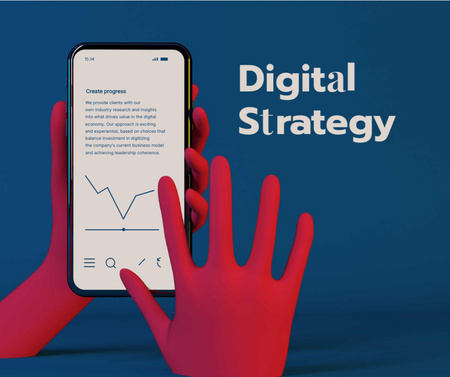digitális stratégia mobil alkalmazás használatának hirdetése Facebook tervezősablon