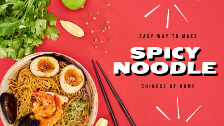 Platilla de diseño Easy Way to Make Chinese Noodles at Home Youtube Thumbnail