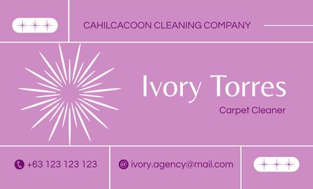 Carpet Cleaning Services Offer Business Card 91x55mm Design Template