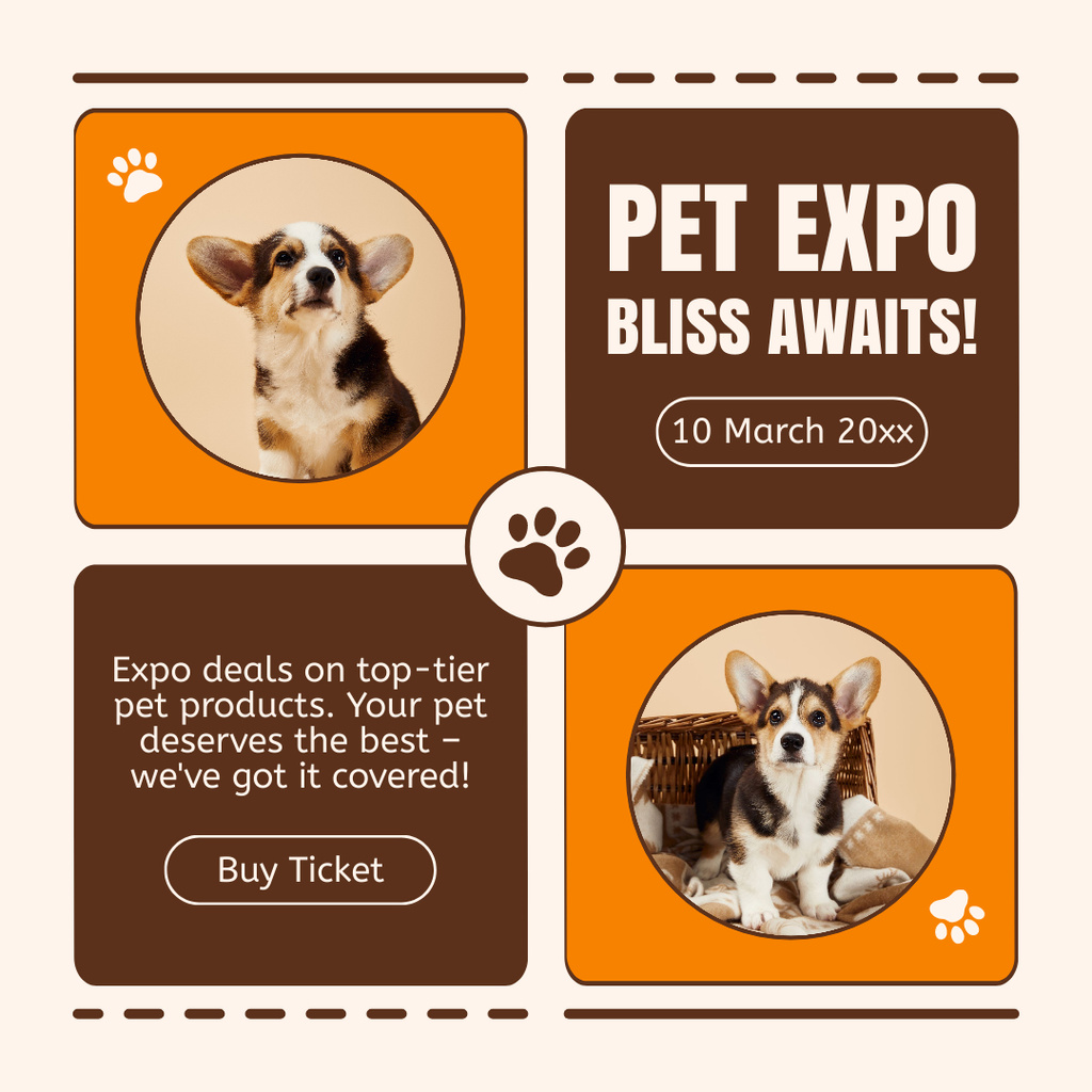 Modèle de visuel Welcome to Pet Expo - Instagram