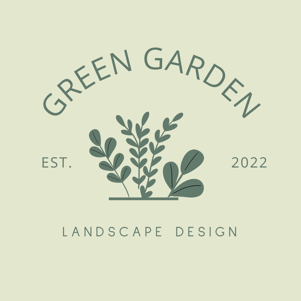 Landscape Services Offer Logo 1080x1080px – шаблон для дизайна
