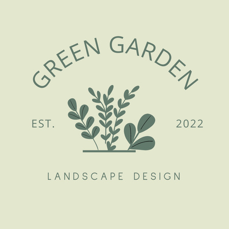Landscape Services Offer Logo 1080x1080pxデザインテンプレート