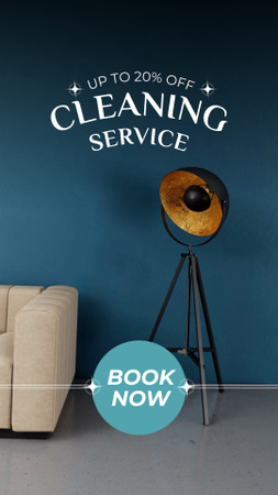High Standard Cleaning Service With Discount And Booking TikTok Video Modelo de Design