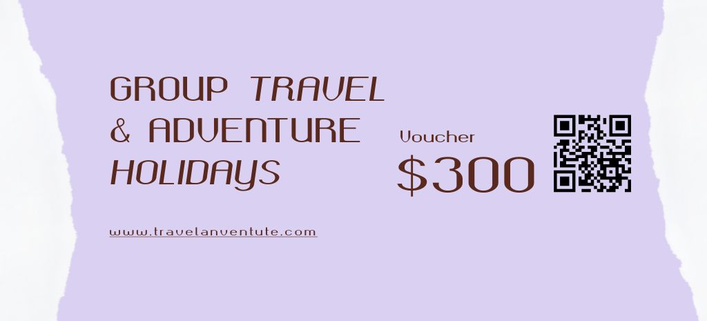 Summer Group Travel Offer Coupon 3.75x8.25in Design Template