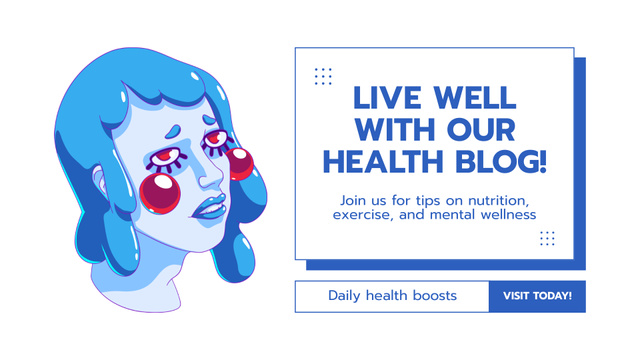 Announcement of Blog about Mental Health FB event cover tervezősablon