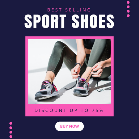 Sport Shoes For Sale Instagram Design Template