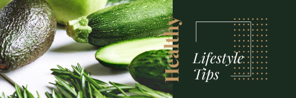 Healthy Food with Vegetables and Greens Email header Design Template