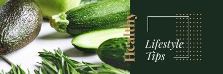 Healthy Food with Vegetables and Greens Email header Modelo de Design