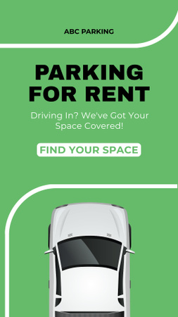Parking Space for Rent Instagram Story Design Template
