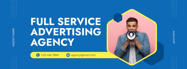 Advertising Agency Services Offer Facebook cover Šablona návrhu
