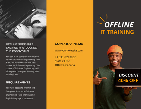 Essential Offline Programming Training At Discounted Rates Brochure 8.5x11in Design Template