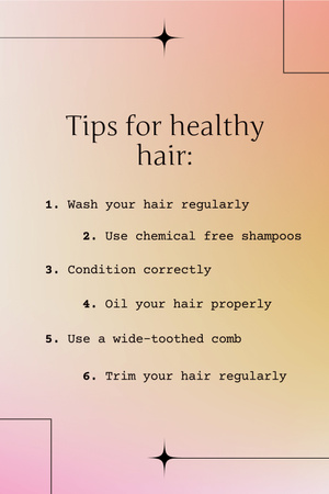 Platilla de diseño Hair Care Tips Pinterest