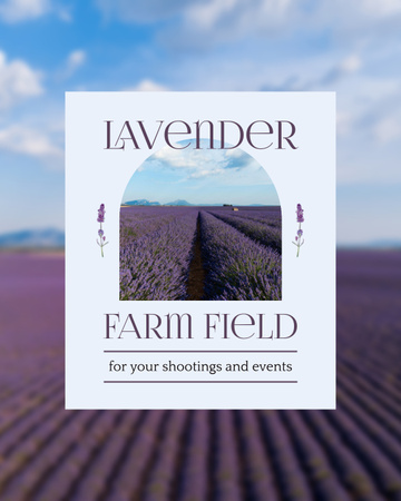 Lavender Farm Field for Your Events Instagram Post Vertical Design Template