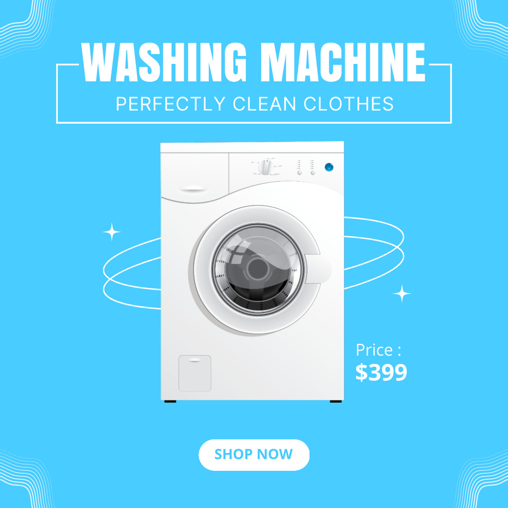Ontwerpsjabloon van Instagram van Best Price Offer for Washing Machine