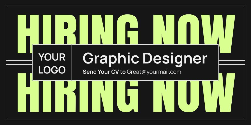 Graphic Designer Is Wanted Twitter Πρότυπο σχεδίασης