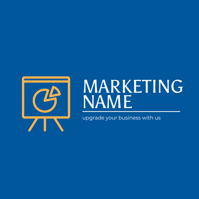 Schematic Emblem Marketing Agency Animated Logo Šablona návrhu