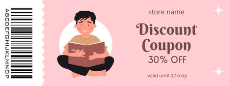 Discount Offer for Books Coupon Design Template