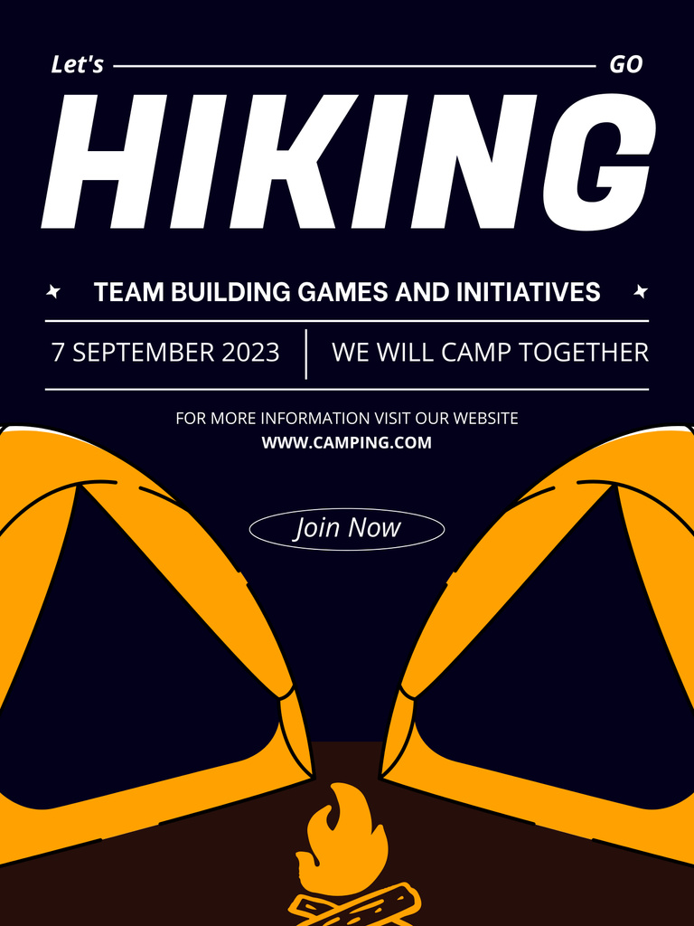 Team Building Games and Activities on Blue Poster 36x48in Tasarım Şablonu