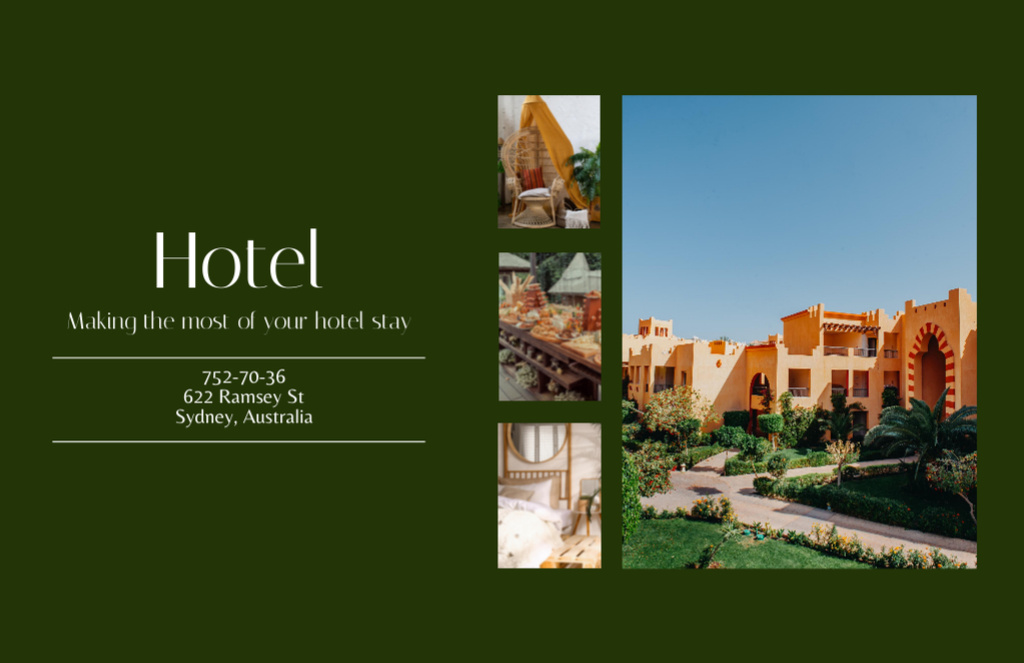 Template di design Minimalistic Hotel Accommodation Offer With Food Flyer 5.5x8.5in Horizontal