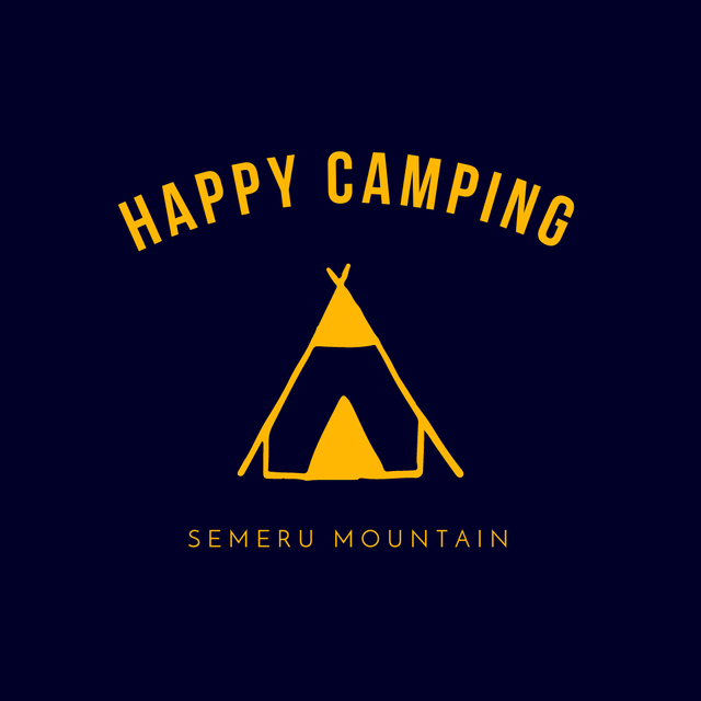 Travel Tour Offer with Tent Logo Tasarım Şablonu