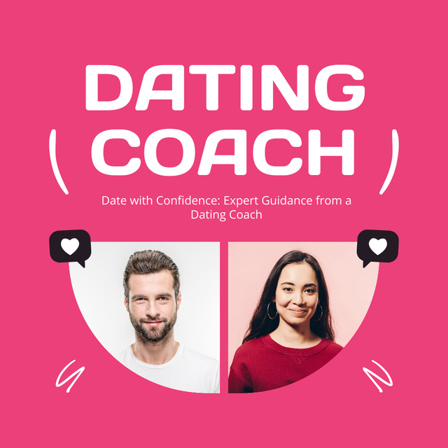 Modèle de visuel Dating Coach Offers Services - Instagram AD