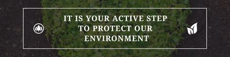 Template di design Citation about protect our environment Twitter