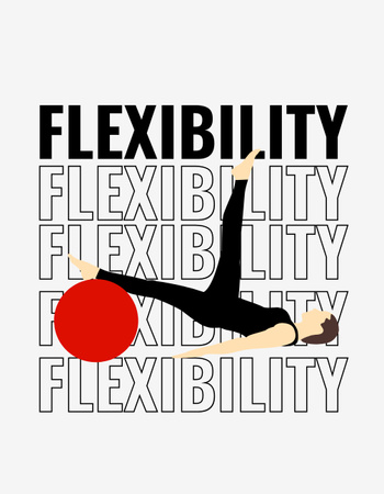 Flexibility Training Exercises T-Shirt Design Template