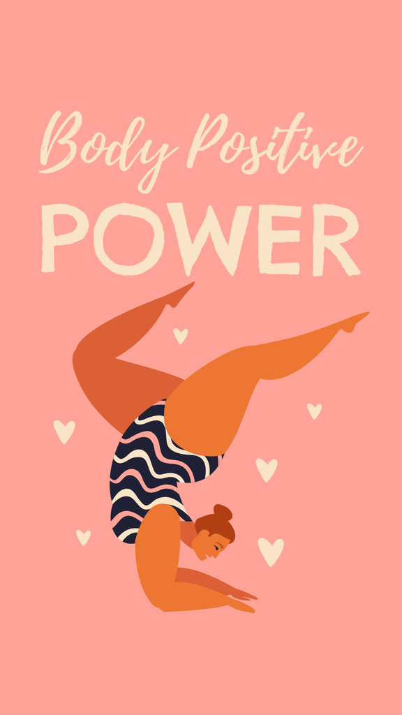 Designvorlage Body Positive Power Inspiration für Instagram Story