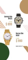 Ad of Watches on Green Leaves