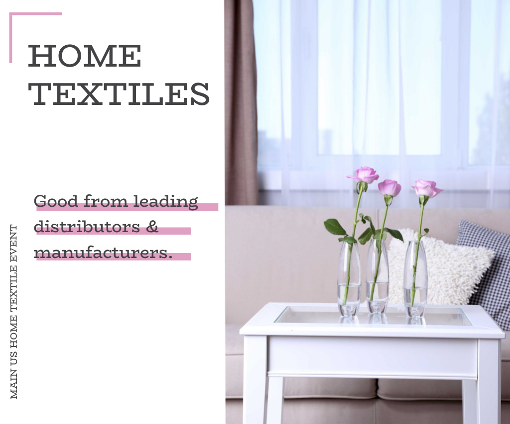 Textile Exhibition Announcement Large Rectangle Design Template