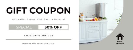 Household Goods Sale Grey Coupon Design Template