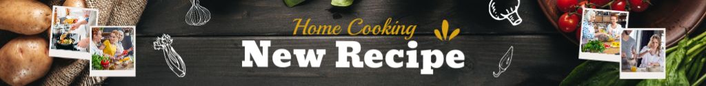 Plantilla de diseño de Restaurant Ad with Fresh Vegetables Leaderboard 