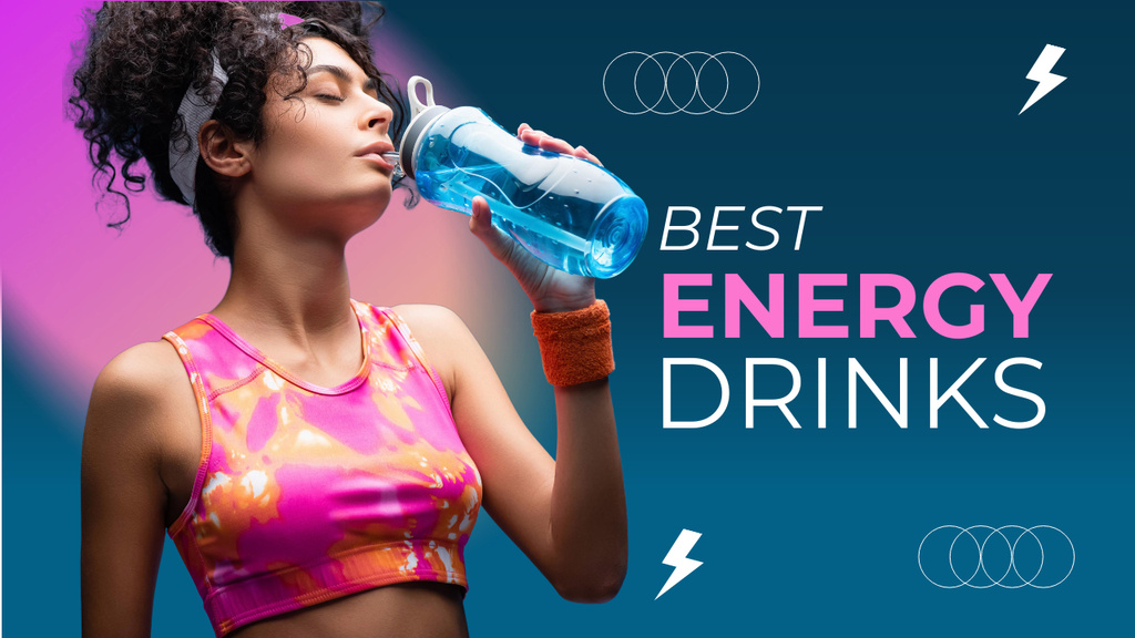 Energy Drinks For Sport Youtube Thumbnail Πρότυπο σχεδίασης