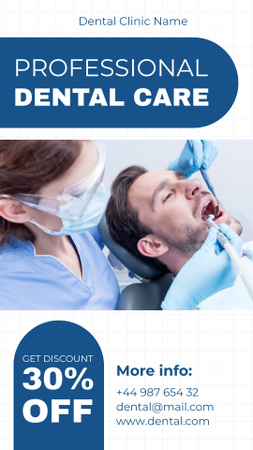 Offer of Professional Dental Care with Discount Instagram Story Design Template