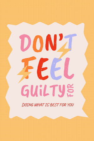 Inspirational Phrase about Mental Health Pinterest Design Template