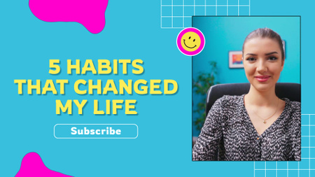 Template di design Storia di abitudini che cambiano la vita YouTube intro
