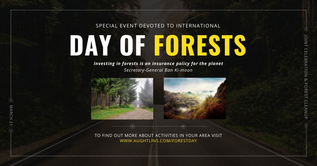 Observation of Day of Forests Facebook AD Πρότυπο σχεδίασης