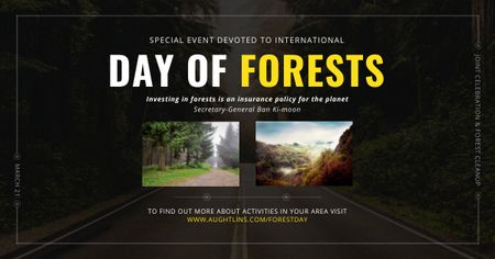 Observation of Day of Forests Facebook AD Design Template