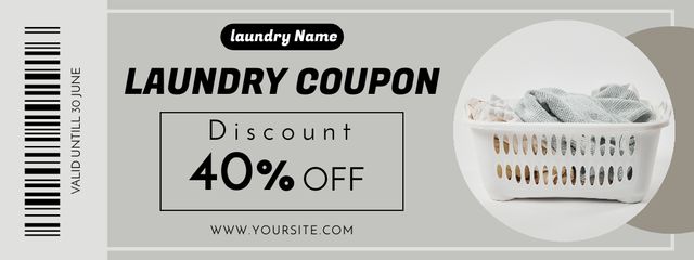 Plantilla de diseño de Offer Discounts on Laundry Service Coupon 