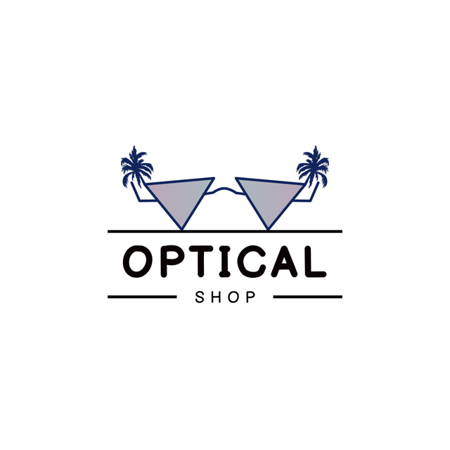 Plantilla de diseño de Promo of Optical Store with Wide Selection of Sunglasses Animated Logo 