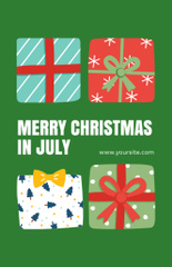 Cheerful Christmas Sale Announcement for July In Green