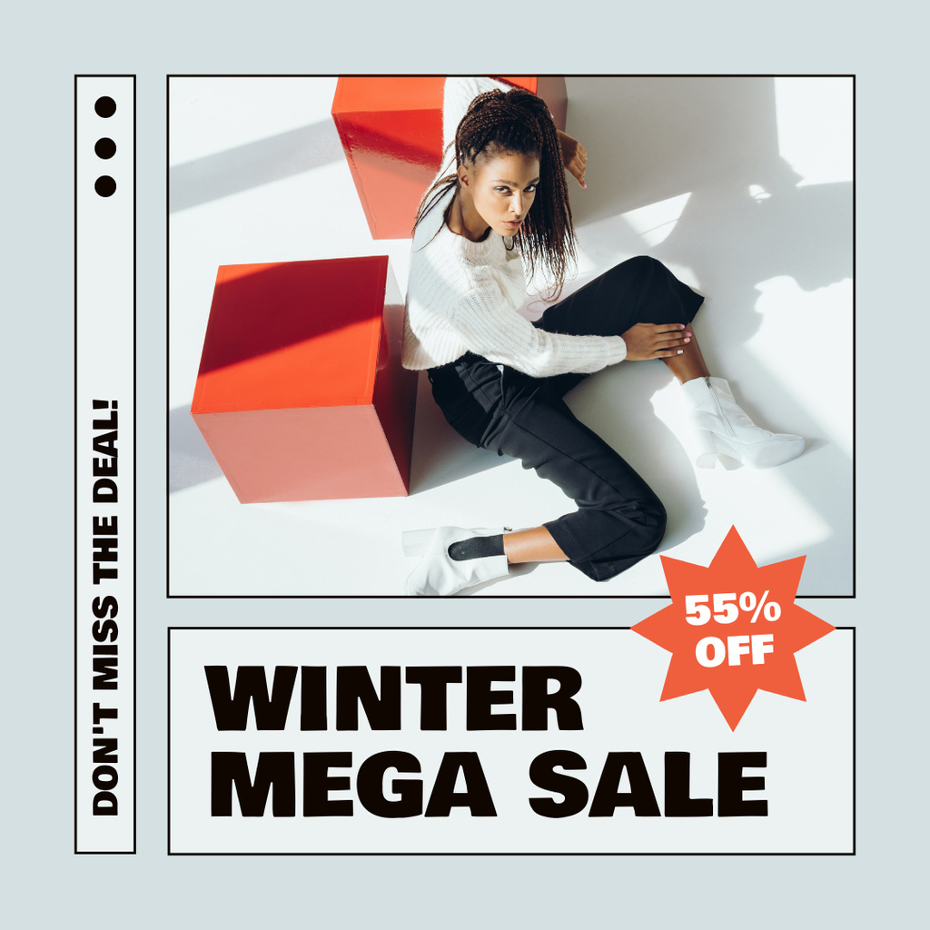 Ontwerpsjabloon van Instagram van Women's Winter Clothes Sale