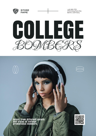 College Apparel and Merchandise Poster – шаблон для дизайна
