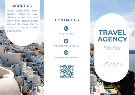 Designvorlage Angebot von Reisebürodiensten für Brochure