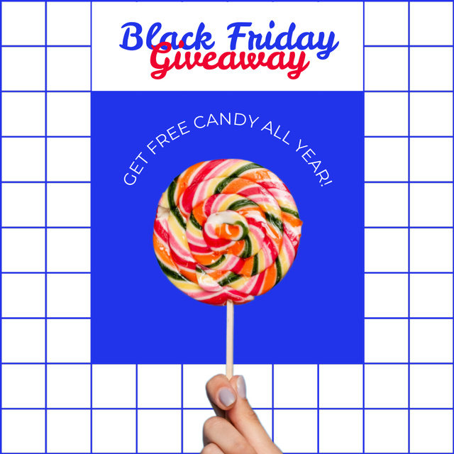 Black Friday Giveaway of Candies Animated Post Šablona návrhu