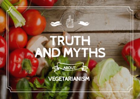 Designvorlage Truth and myths about Vegetarianism für Card
