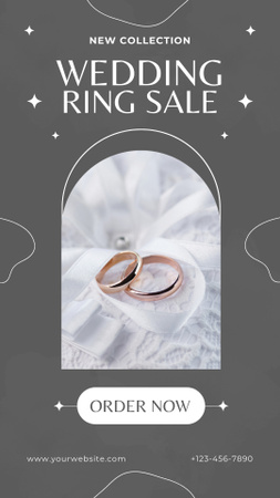 Wedding Gold Ring Sale Announcement Instagram Story Design Template