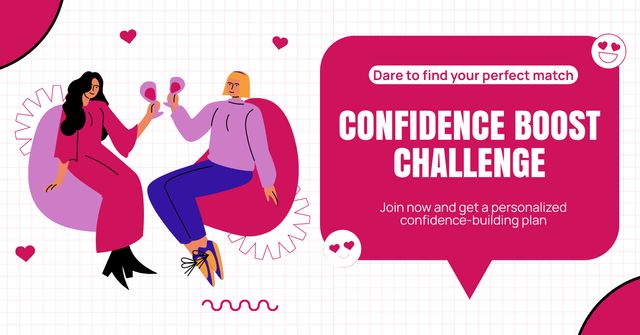 Offering Courses to Increase Self-Confidence Facebook ADデザインテンプレート