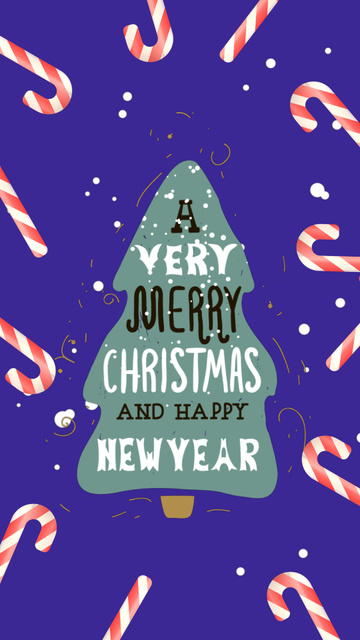 Designvorlage Cute Christmas Greeting with Tree für Instagram Video Story