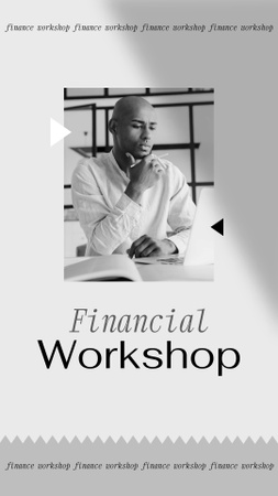 Financial Workshop promotion with Confident Man Instagram Story Design Template